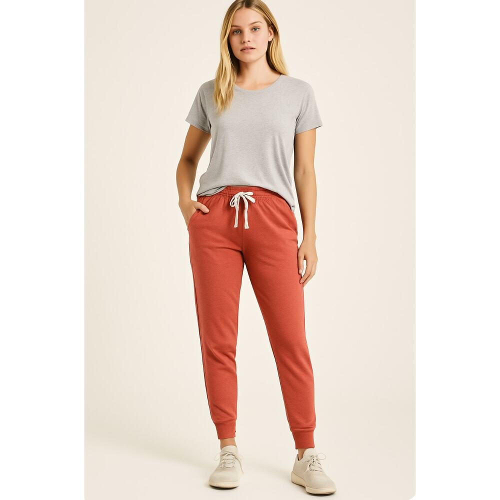 Vuori Performance Joggers Rust Red Drawstring Pan… - image 8